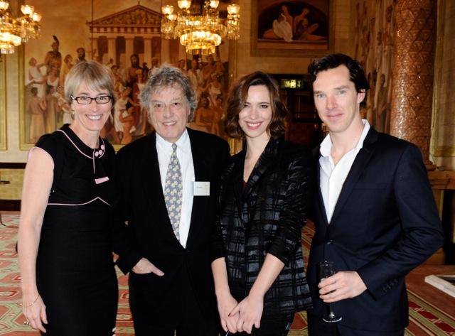 Kate with Sir Tom Stoppard, Rebecca Hall and Benedict Cumberbatch- winner of best Drama Series for Parade's End