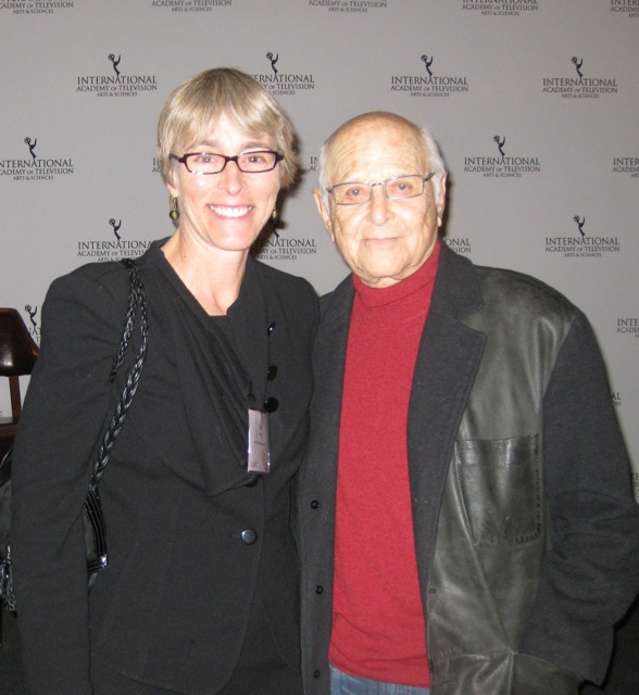 Kate Bulkley with Norman lear at the Emmys