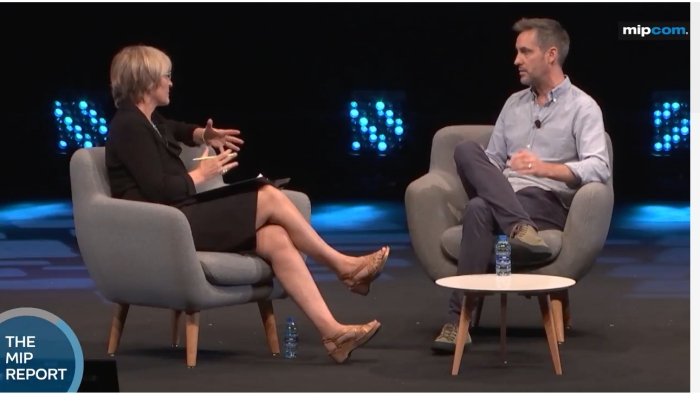 Kate interviews Sean Mills, head of original content at SnapChat at Mipcom 2017