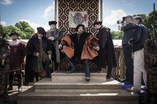Behind the scenes with Damien Lewis
as Henry VIII in Wolf Hall (Credit: BBC)